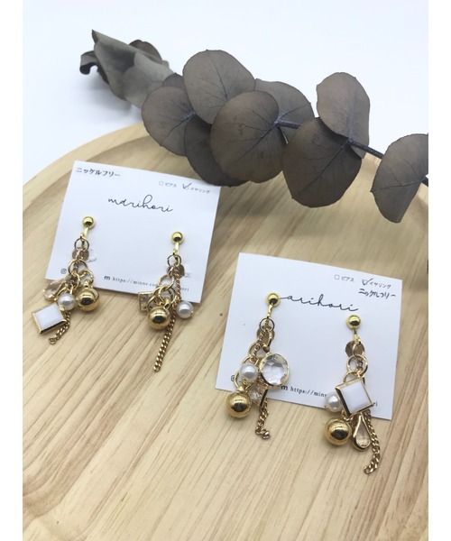 tone(トーン)の「【marihori】ジャラジャラ(MA)(ピアス(両耳用)・レディース・ゴールド・FREE)」の2枚目の写真