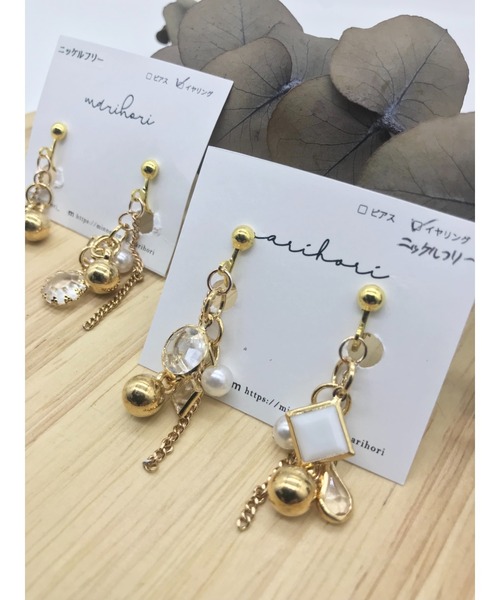 tone(トーン)の「【marihori】ジャラジャラ(MA)(ピアス(両耳用)・レディース・ゴールド・FREE)」の5枚目の写真