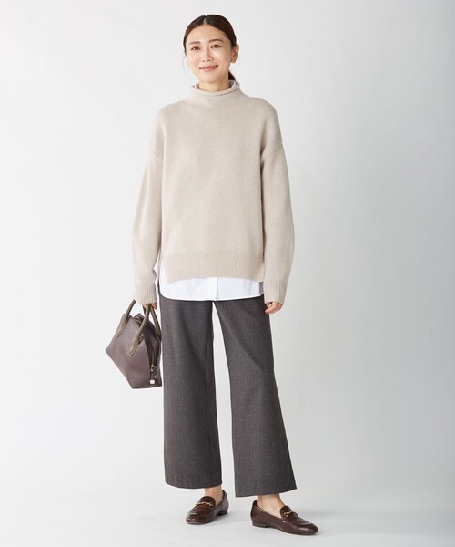 J.PRESS(ジェイプレス)の「【洗える】MERINO CASHMERE ロールネック ニット(ニット/セーター・レディース・ふじ色系/ベージュ系/アイボリー系/ピンク系/サックスブルー系・T13/T15)」の12枚目の写真