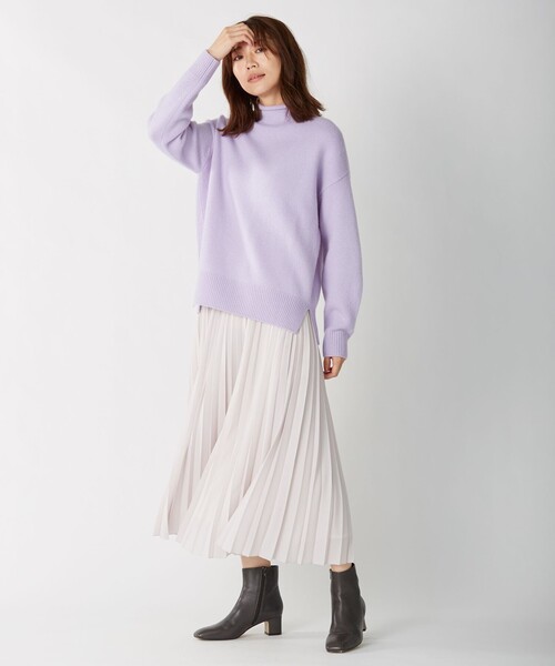 J.PRESS(ジェイプレス)の「【洗える】MERINO CASHMERE ロールネック ニット(ニット/セーター・レディース・ふじ色系/ベージュ系/アイボリー系/ピンク系/サックスブルー系・T13/T15)」の14枚目の写真