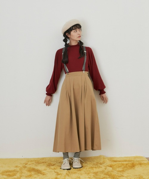 MERLOT（メルロー）の「たっぷり袖フリルニット（ニット/セーター・レディース・ブラック/ブルー/レッド/ナチュラル・FREE）」の16枚目の写真