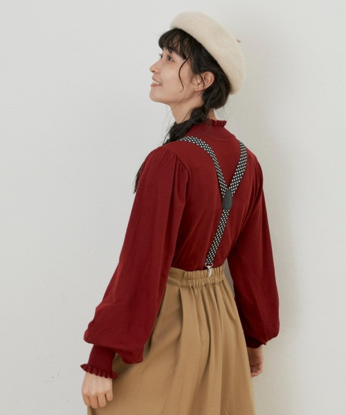 MERLOT（メルロー）の「たっぷり袖フリルニット（ニット/セーター・レディース・ブラック/ブルー/レッド/ナチュラル・FREE）」の21枚目の写真