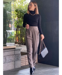 DURAS（デュラス）の「チェック柄テーパードパンツ（その他パンツ・レディース）」