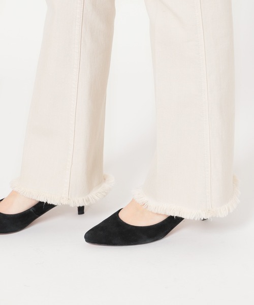 SLOBE IENA(スローブイエナ)の「【Healthy denim/ヘルシーデニム】SLOBE別注 フレアデニムパンツ◆(デニムパンツ・レディース・ホワイト/ブラック・25/24/26)」の12枚目の写真