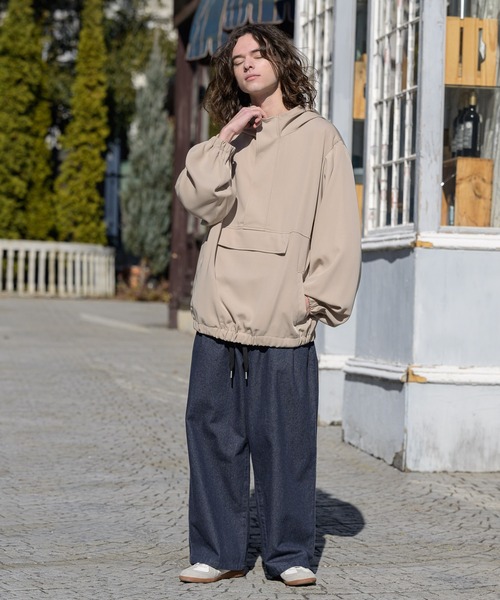 CASPER JOHN（キャスパージョン）の「Drape anorak/ドレープアノラック（その他トップス・メンズ・ブラック/ベージュ・SMALL/MEDIUM/LARGE）」の11枚目の写真