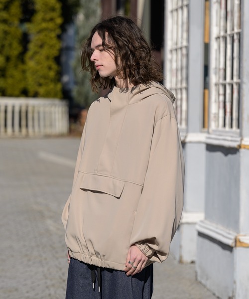 CASPER JOHN（キャスパージョン）の「Drape anorak/ドレープアノラック（その他トップス・メンズ・ブラック/ベージュ・SMALL/MEDIUM/LARGE）」の14枚目の写真