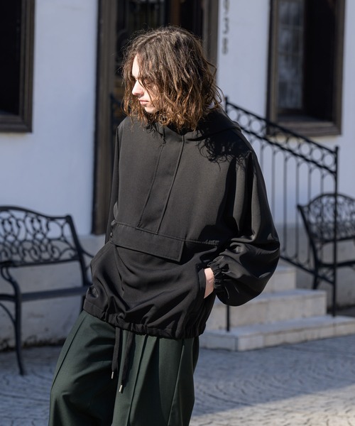 CASPER JOHN（キャスパージョン）の「Drape anorak/ドレープアノラック（その他トップス・メンズ・ブラック/ベージュ・SMALL/MEDIUM/LARGE）」の8枚目の写真
