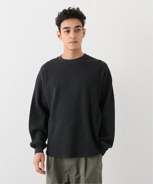 JOURNAL STANDARD relume（ジャーナルスタンダード　レリューム）の「ヘビーハニカム P/O（Tシャツ/カットソー・メンズ・チャコールグレー/ブラック/ベージュ/ボルドー・MEDIUM/LARGE）」の2枚目の写真