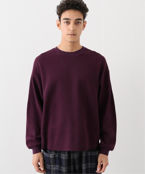JOURNAL STANDARD relume（ジャーナルスタンダード　レリューム）の「ヘビーハニカム P/O（Tシャツ/カットソー・メンズ・チャコールグレー/ブラック/ベージュ/ボルドー・MEDIUM/LARGE）」の15枚目の写真
