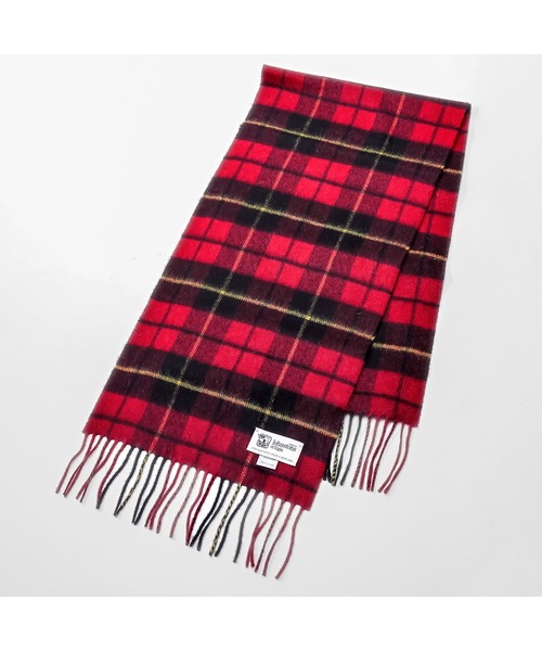 Johnstons of Elgin(ジョンストンズオブエルガン)の「johnstons of elgin WA16 Woven Scarf ジョンストンズ オブ エルガン カシミヤ 180×25cm ストール(ストール/ショール・レディース・ブラック系その他/ブラック×ホワイト/グレー系その他/レッド系その他・FREE)」の4枚目の写真