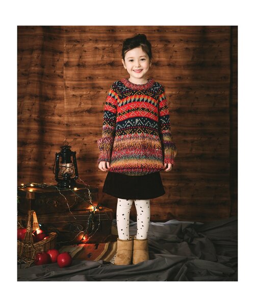 BREEZE(ブリーズ)の「パッケージ入りチェック&星柄タイツ(タイツ/ストッキング・キッズ・ネイビー/チャコール/アイボリー・140/120/80/100)」の9枚目の写真