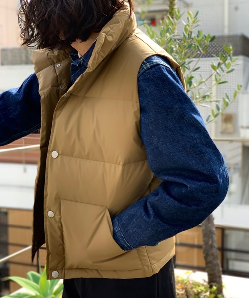 CLAMP（クランプ）の「CLAMP/クランプ/Down vest（lartge fit)（ベスト・メンズ・ブラック/ブラウン/レッド・3）」の3枚目の写真