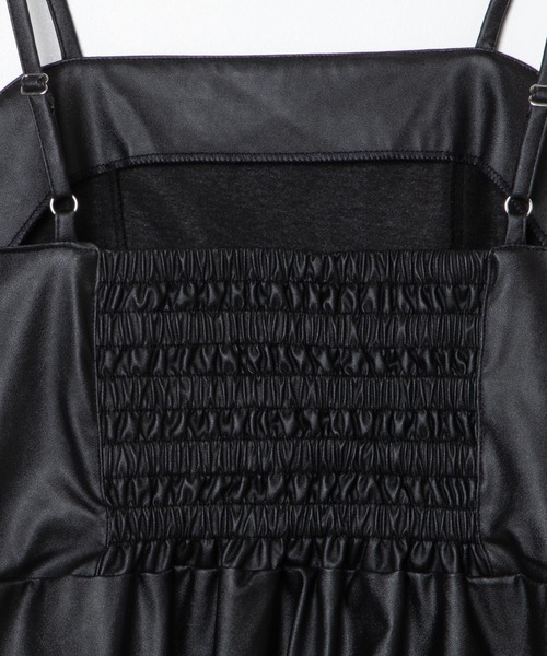 WEGO（ウィゴー）の「WEGO/フェイクレザーキャミワンピ（ワンピース・レディース・ブラック・FREE）」の15枚目の写真