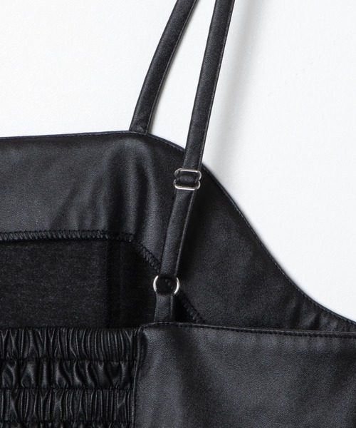 WEGO（ウィゴー）の「WEGO/フェイクレザーキャミワンピ（ワンピース・レディース・ブラック・FREE）」の16枚目の写真