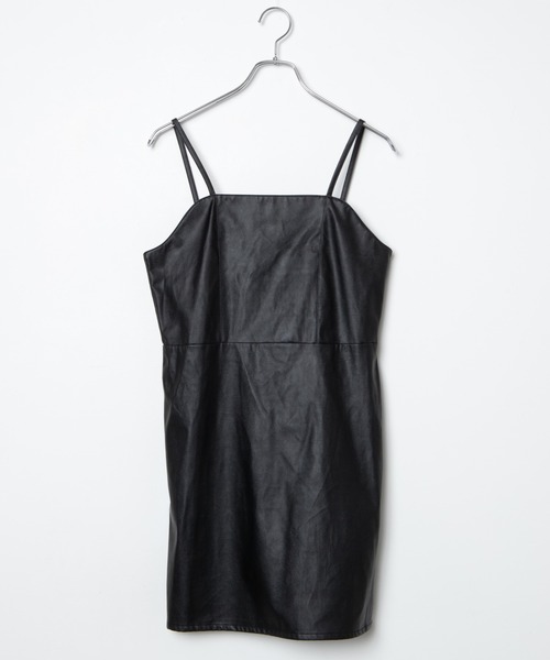 WEGO（ウィゴー）の「WEGO/フェイクレザーキャミワンピ（ワンピース・レディース・ブラック・FREE）」の12枚目の写真