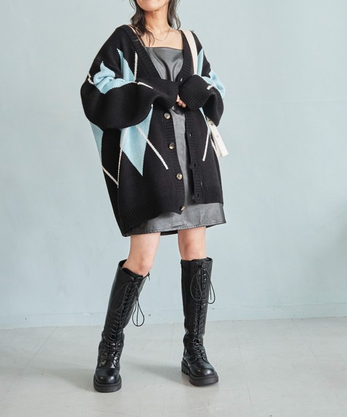 WEGO（ウィゴー）の「WEGO/フェイクレザーキャミワンピ（ワンピース