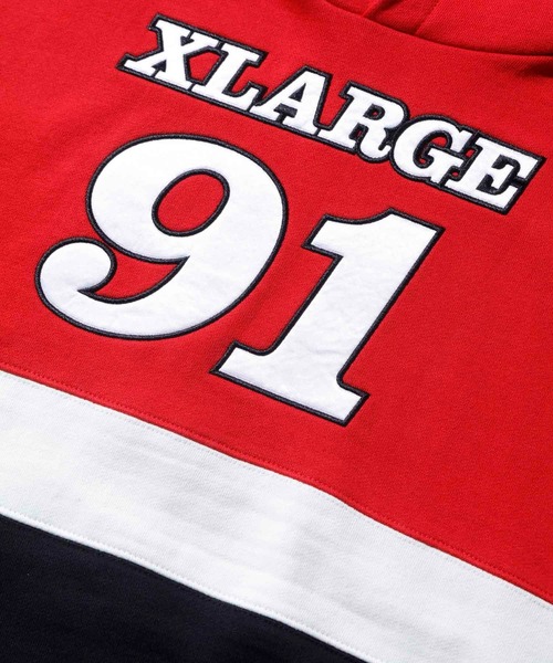 XLARGE（エクストララージ）の「TEAM PANELED HOODED SWEAT（パーカー・メンズ・ネイビー/レッド/グリーン・S/M/L/XL）」の10枚目の写真