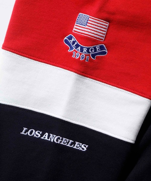 XLARGE（エクストララージ）の「TEAM PANELED HOODED SWEAT（パーカー・メンズ・ネイビー/レッド/グリーン・S/M/L/XL）」の8枚目の写真