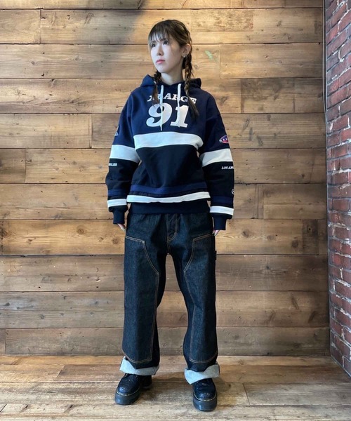 XLARGE（エクストララージ）の「TEAM PANELED HOODED SWEAT（パーカー・メンズ・ネイビー/レッド/グリーン・S/M/L/XL）」の19枚目の写真