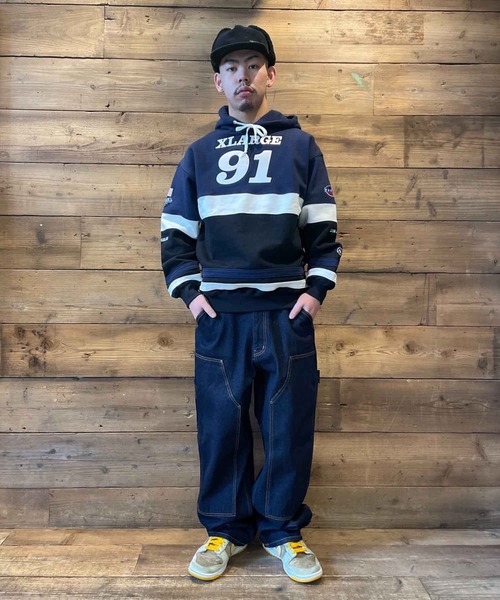 XLARGE（エクストララージ）の「TEAM PANELED HOODED SWEAT（パーカー・メンズ・ネイビー/レッド/グリーン・S/M/L/XL）」の20枚目の写真