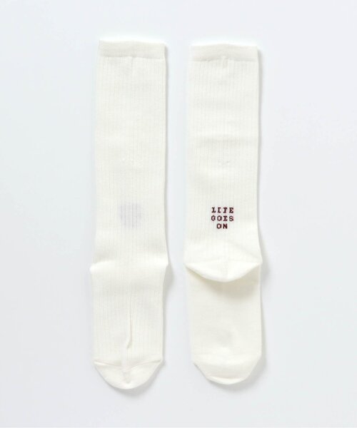apres les cours(アプレレクール)の「ワンポイントハイソックス(ソックス/靴下・キッズ・オフホワイト/ブラック・21/18/12/15 )」の2枚目の写真