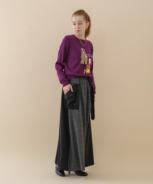 ROSIEE（ロージー）の「ROSIEE パリジェンヌインターシャニット（ニット/セーター・レディース・チャコールグレー/ベージュ/パープル・FREE）」の22枚目の写真