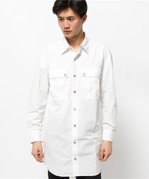 KATHARINE HAMNETT LONDON （キャサリンハムネットロンドン）の「ARCHIVE MILITARY SHIRT / アーカイブミリタリーシャツ（シャツ/ブラウス・メンズ・ホワイト/ブラック・FREE）」の10枚目の写真