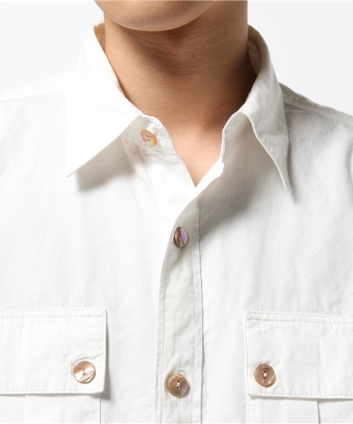 KATHARINE HAMNETT LONDON （キャサリンハムネットロンドン）の「ARCHIVE MILITARY SHIRT / アーカイブミリタリーシャツ（シャツ/ブラウス・メンズ・ホワイト/ブラック・FREE）」の13枚目の写真