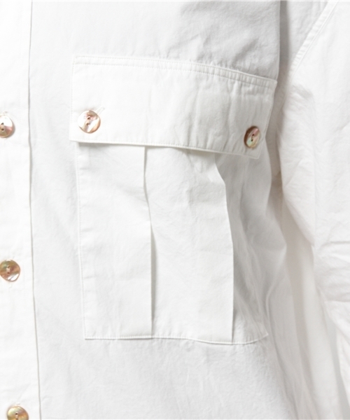 KATHARINE HAMNETT LONDON （キャサリンハムネットロンドン）の「ARCHIVE MILITARY SHIRT / アーカイブミリタリーシャツ（シャツ/ブラウス・メンズ・ホワイト/ブラック・FREE）」の4枚目の写真