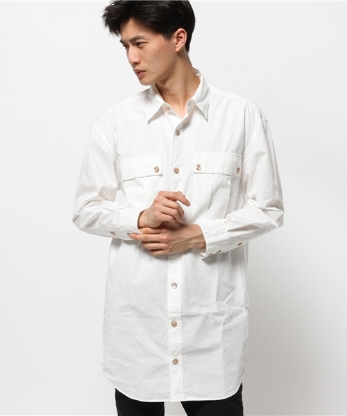 KATHARINE HAMNETT LONDON （キャサリンハムネットロンドン）の「ARCHIVE MILITARY SHIRT / アーカイブミリタリーシャツ（シャツ/ブラウス・メンズ・ホワイト/ブラック・FREE）」の8枚目の写真