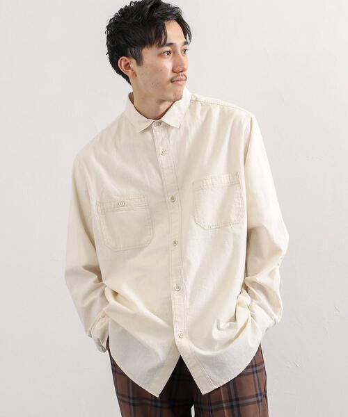 coen(コーエン)の「起毛シャンブレーワークシャツ(シャツ/ブラウス・メンズ・オフホワイト/ネイビー・SMALL/MEDIUM/LARGE/X-LARGE)」の10枚目の写真