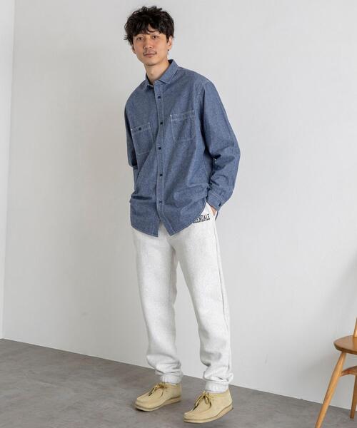 coen(コーエン)の「起毛シャンブレーワークシャツ(シャツ/ブラウス・メンズ・オフホワイト/ネイビー・SMALL/MEDIUM/LARGE/X-LARGE)」の6枚目の写真