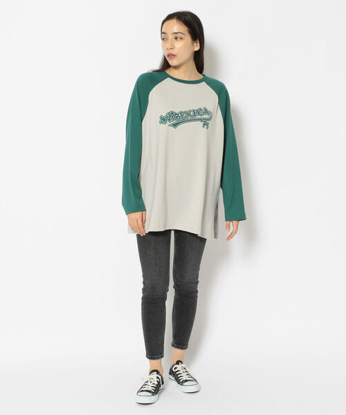 AVIREX（アヴィレックス）の「【直営店限定】AVIREX USA75 RAGLAN L/S T-SHIRT/ ラグラン長袖ティーシャツ / アヴィレックス（Tシャツ/カットソー・レディース・ブラック/グリーン/その他5・FREE）」の11枚目の写真