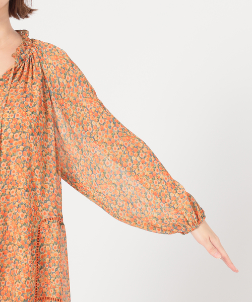 新品　スローブイエナ　花柄ワンピース FLOWER PRINT ワンピース | スローブ イエナ(SLOBE IENA) | マルイ