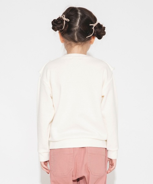 BRANSHES（ブランシェス）の「フリルトレーナー（スウェット・キッズ・ピンク/アイボリー・150/90/100/110/120/130/140）」の6枚目の写真