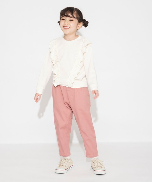 BRANSHES（ブランシェス）の「フリルトレーナー（スウェット・キッズ・ピンク/アイボリー・150/90/100/110/120/130/140）」の9枚目の写真
