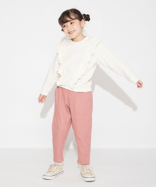 BRANSHES（ブランシェス）の「フリルトレーナー（スウェット・キッズ・ピンク/アイボリー・150/90/100/110/120/130/140）」の10枚目の写真