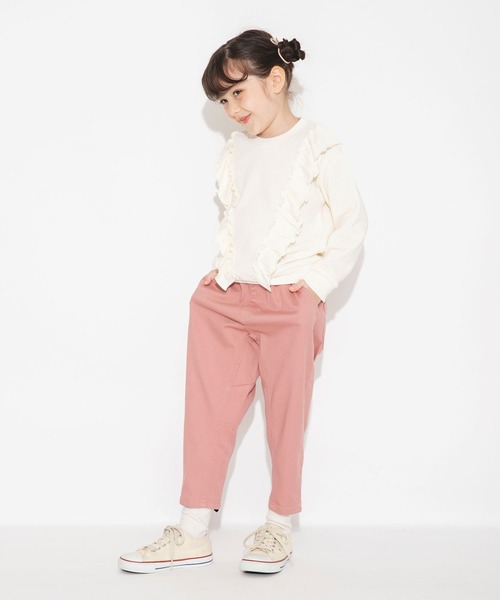 BRANSHES（ブランシェス）の「フリルトレーナー（スウェット・キッズ・ピンク/アイボリー・150/90/100/110/120/130/140）」の7枚目の写真