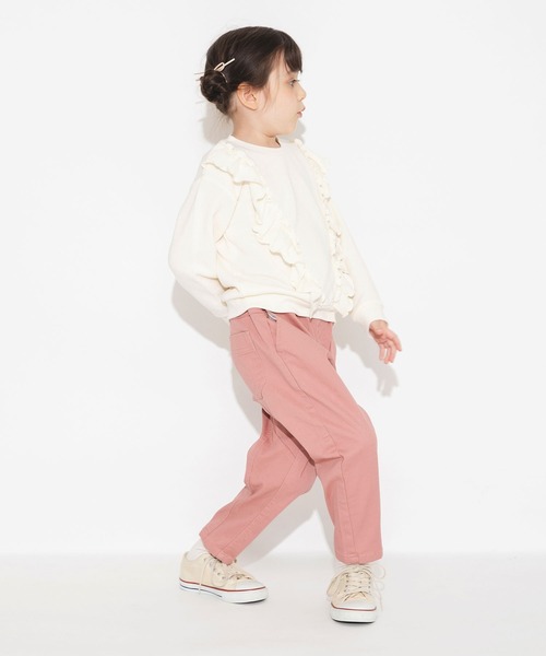 BRANSHES（ブランシェス）の「フリルトレーナー（スウェット・キッズ・ピンク/アイボリー・150/90/100/110/120/130/140）」の11枚目の写真