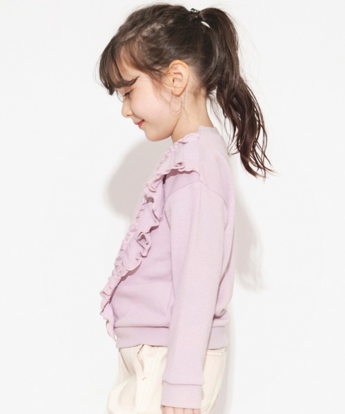 BRANSHES（ブランシェス）の「フリルトレーナー（スウェット・キッズ・ピンク/アイボリー・150/90/100/110/120/130/140）」の21枚目の写真
