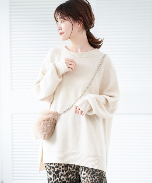 ラグランスリーブワイドプルオーバー3◇（ニット/セーター