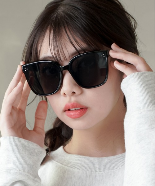 SPINNS（スピンズ）の「ビッグキャットアイ サングラス/太フレーム/UVカット/ユニセックス（サングラス・メンズ・ブラック/グリーン・ONESIZE）」の13枚目の写真