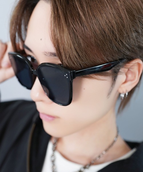 SPINNS（スピンズ）の「ビッグキャットアイ サングラス/太フレーム/UVカット/ユニセックス（サングラス・メンズ・ブラック/グリーン・ONESIZE）」の18枚目の写真