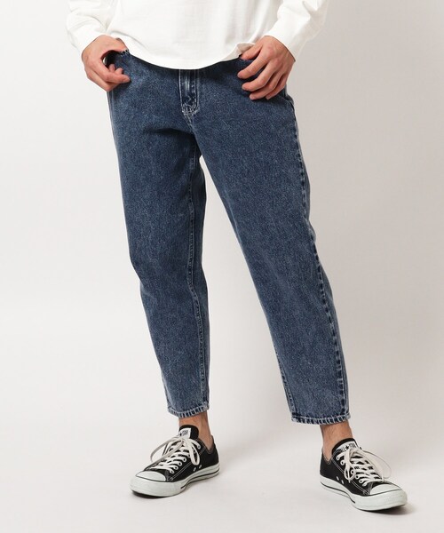 BASECONTROL（ベースコントロール）の「◆コットンデニム スリムシルエットパンツ（デニムパンツ・メンズ・チャコールグレー/ライトブルー/ブラック/ネイビー/サックスブルー/ブルー/ブルー系・02/03/04）」の7枚目の写真