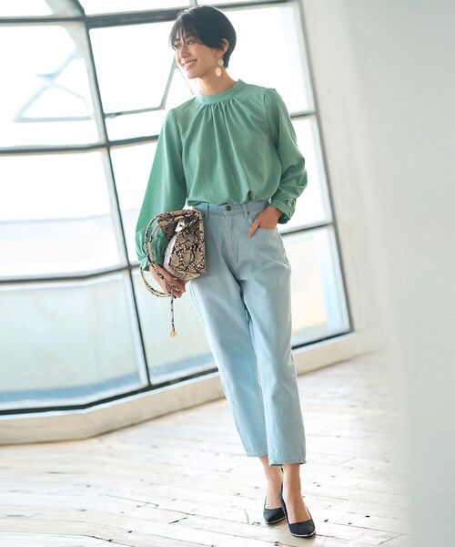 BASECONTROL（ベースコントロール）の「◆コットンデニム スリムシルエットパンツ（デニムパンツ・メンズ・チャコールグレー/ライトブルー/ブラック/ネイビー/サックスブルー/ブルー/ブルー系・02/03/04）」の19枚目の写真