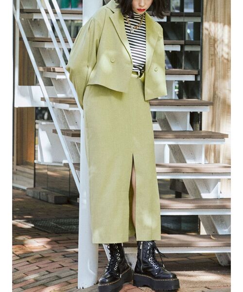 jouetie（ジュエティ）の「パフスリーブテーラードジャケット【セットアップ対応】（テーラードジャケット・レディース・ブラック/グレー/グリーン/アイボリー・MEDIUM）」の16枚目の写真