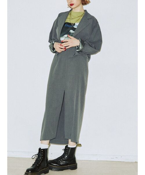 jouetie（ジュエティ）の「パフスリーブテーラードジャケット【セットアップ対応】（テーラードジャケット・レディース・ブラック/グレー/グリーン/アイボリー・MEDIUM）」の20枚目の写真