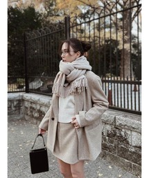 ACYM（アシーム）の「Herringbone check ジャケット（ノーカラー