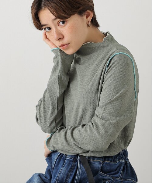 DOUBLE NAME(ダブルネーム)の「前後2WAY配色メロープルオーバー(Tシャツ/カットソー・レディース・ブラック/オレンジ/グリーン/キナリ・FREE)」の3枚目の写真