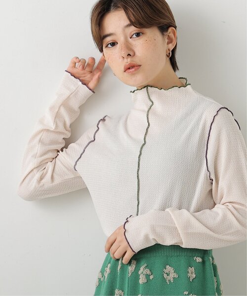 DOUBLE NAME(ダブルネーム)の「前後2WAY配色メロープルオーバー(Tシャツ/カットソー・レディース・ブラック/オレンジ/グリーン/キナリ・FREE)」の2枚目の写真